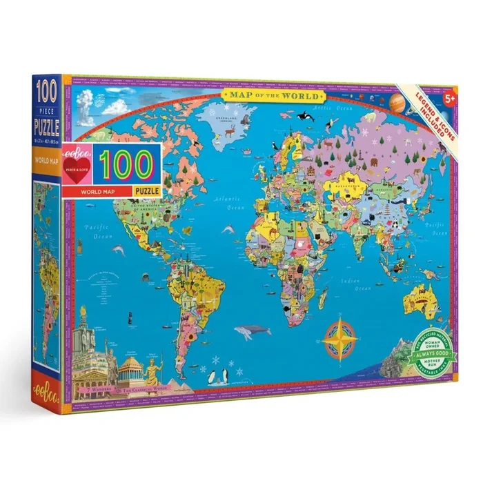 100 Piece Puzzles – World Map