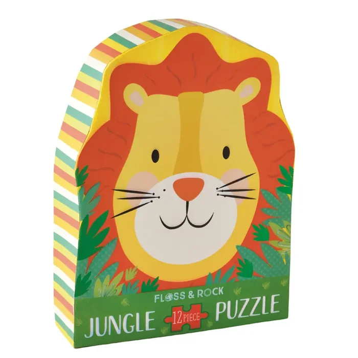 12 Piece Shaped Jigsaw with Shaped Box – Lion