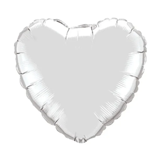 18 ” Silver Heart Balloon