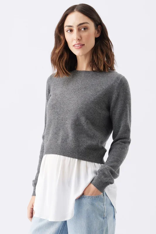 2-in-1 Umstands- und Stillbluse mit Pullover