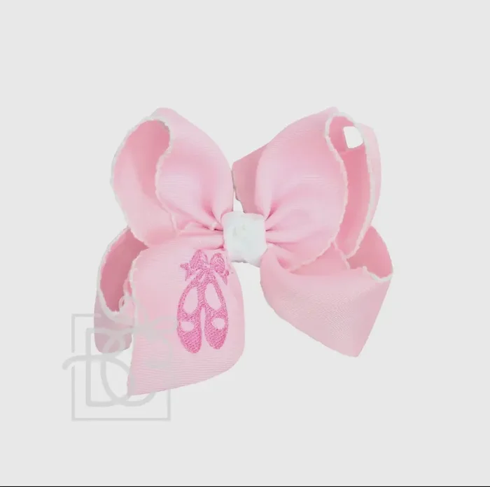 5.5” Embroidered Bow w/ Scallop Edge ballet