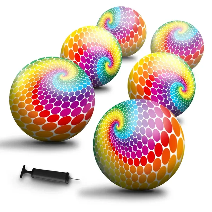 8.5 ” Polka Dotted Swirl Balls – Set Of 6