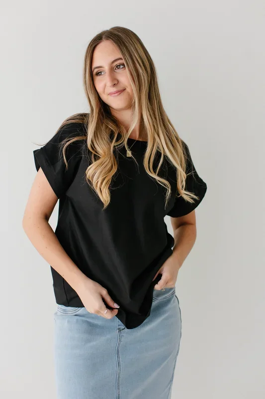‘Callie’ Linen Blend Dolman Sleeve Top FINAL SALE