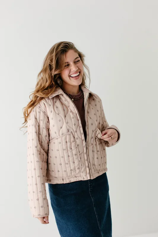 ‘Carlissa’ Vintage Floral Quilted Jacket