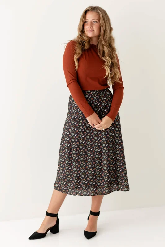 ‘Evangeline’ Heritage Floral Midi Slip Skirt FINAL SALE