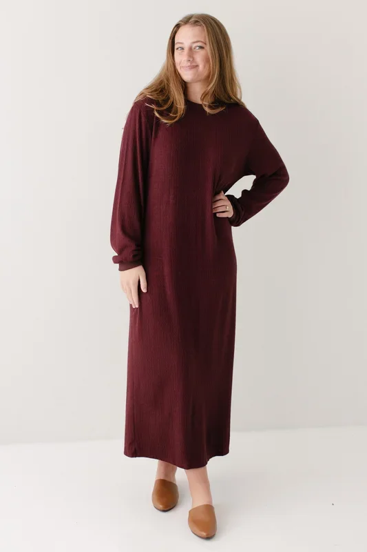 ‘Gabrielle’ Pointelle Knit Maxi Dress