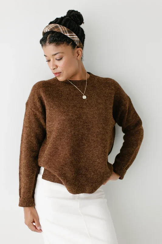 ‘Ira’ Marled Yarn Crewneck Sweater