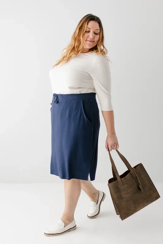 ‘Lauren’ Everyday Ribbed Knit Skirt FINAL SALE