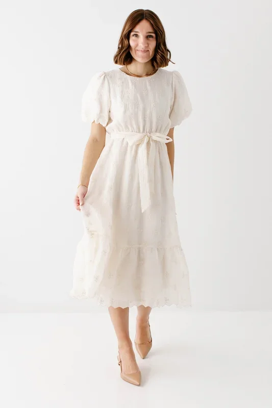 ‘Verona’ Embroidered Midi Dress