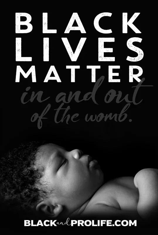 “BLACK LIVES MATTER IN AND OUT OF THE WOMB” 4in x 6in Sidewalk Counseling Postcard