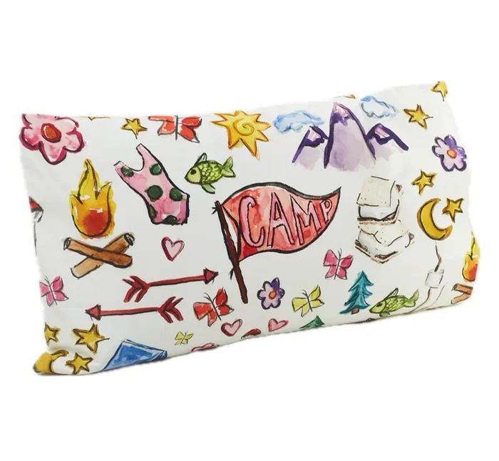 “Happy Camper ” Pillowcase, pink