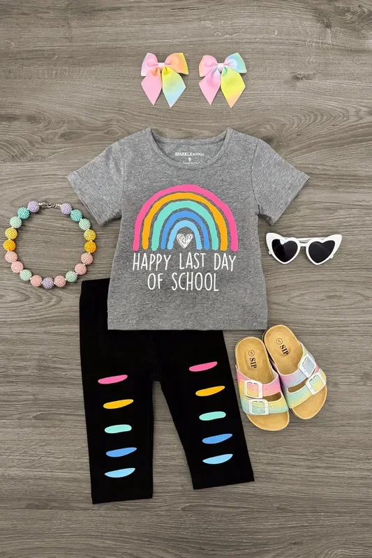 “Happy Last Day Of School ” Capri Set