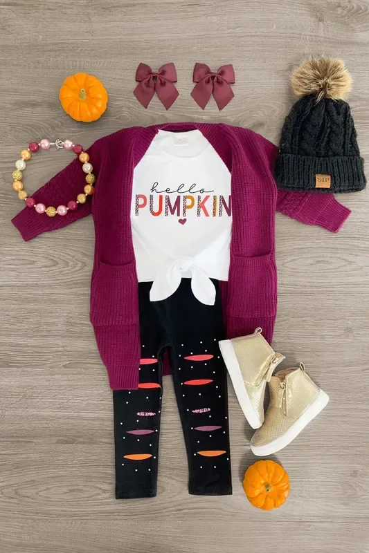 “Hello Pumpkin ” Legging Set