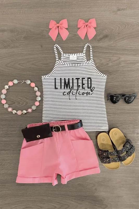 “Limited Edition ” Pink Short Set