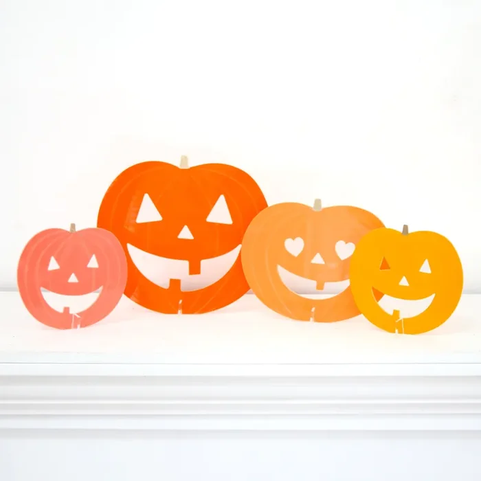Acrylic Jack o’Lanterns – orange set