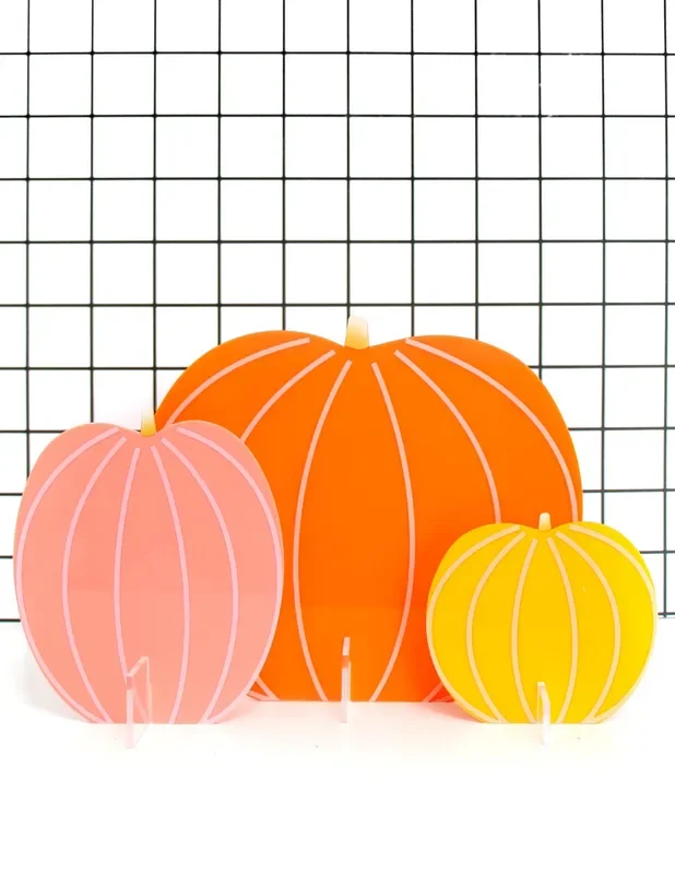Acrylic Pumpkins – Orange Set