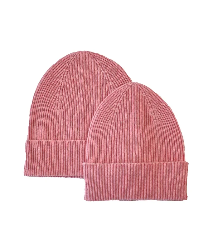 Adult + Mini Beanie Set – Pink Haze