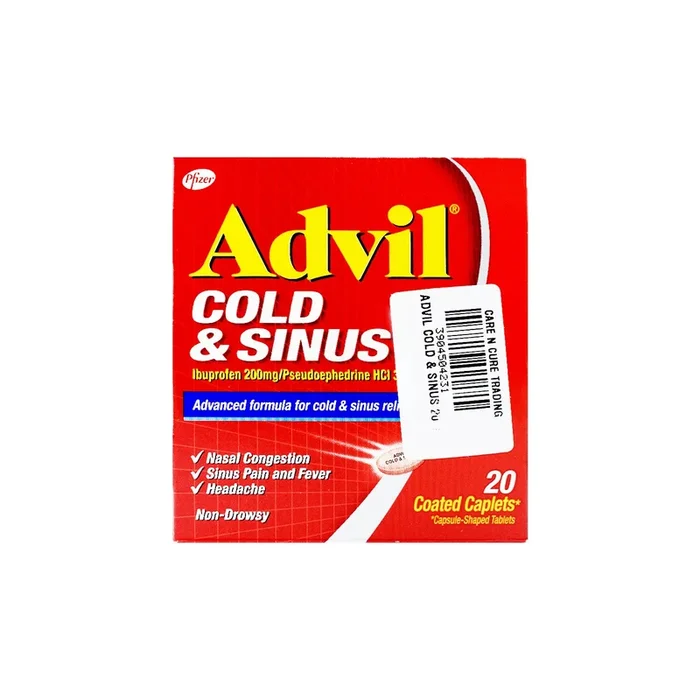 Advil Cold & Sinus 20 Tablets( 1 Piece Per customer)