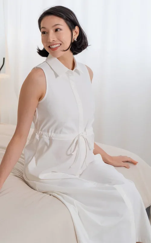 Aitana Nursing Dress in White