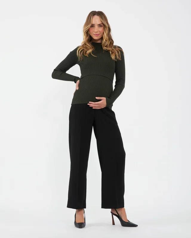 Alexa Wide Leg Pant Black