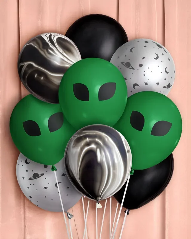 Alien Abduction Balloon Pack – 24 Latex Balloons