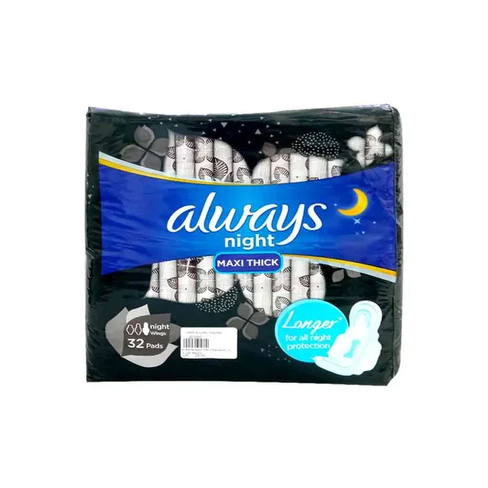 Always Maxi Thick Com Night 8 X 32 pieces