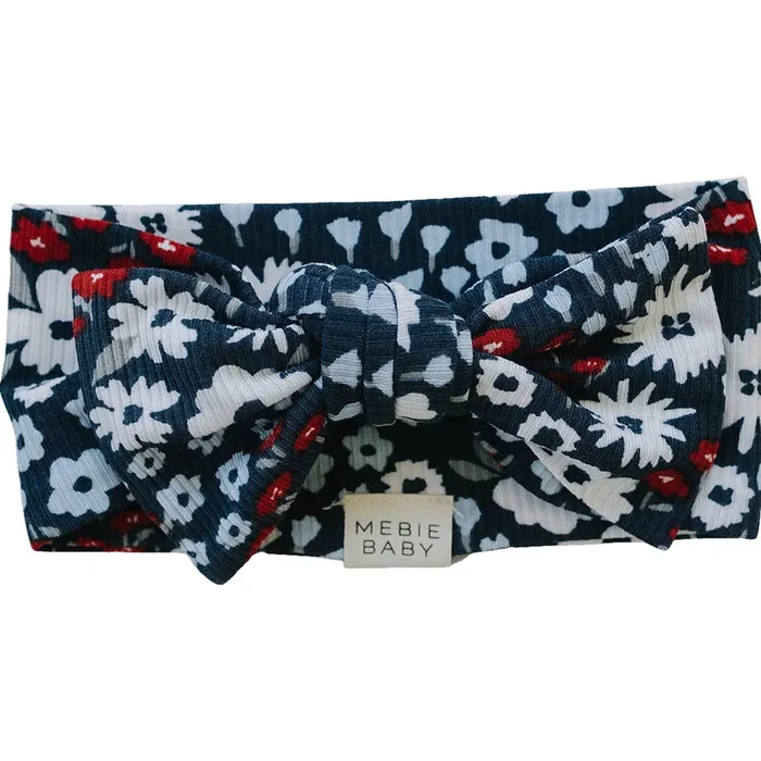 Americana Floral Ribbed Bamboo Head Wrap