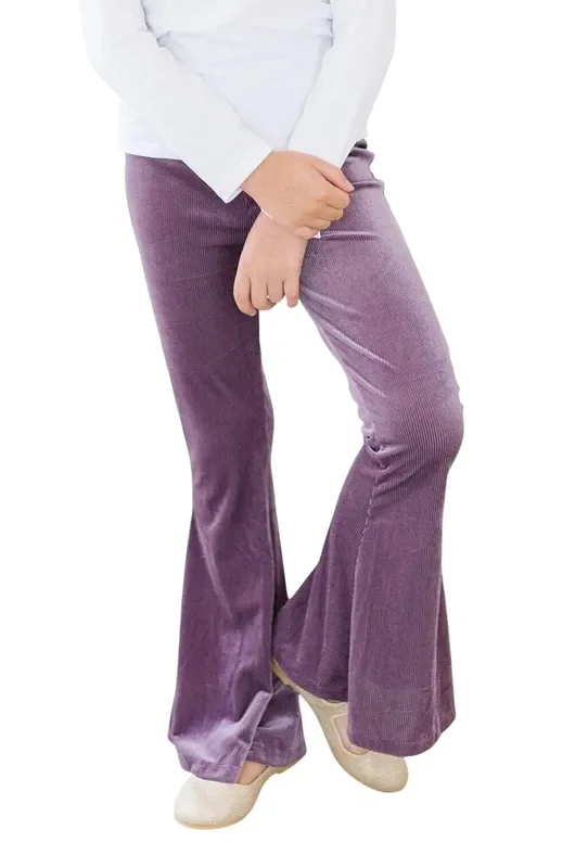 Amethyst Ribbed Velvet Bells