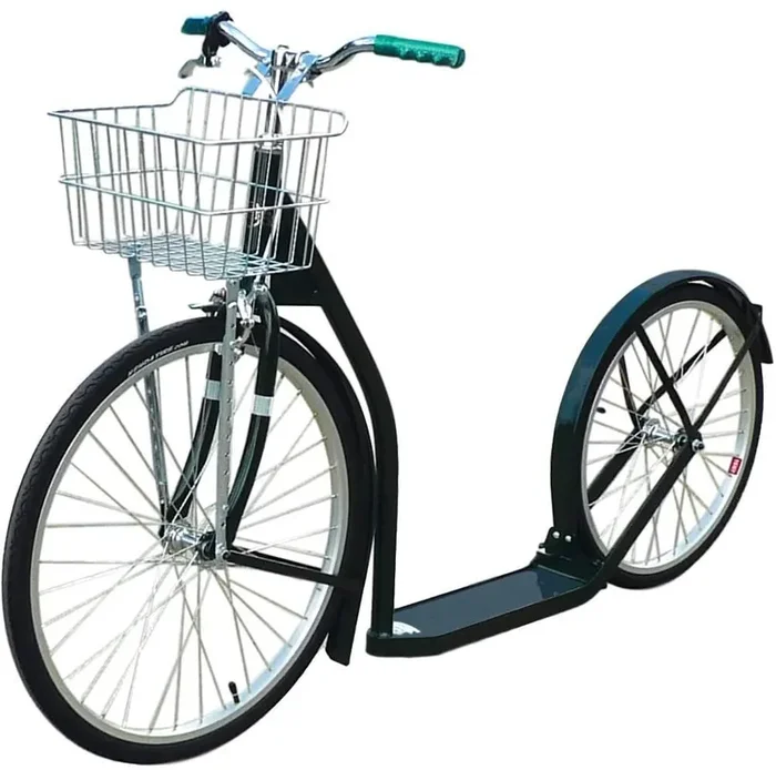 Amish-Made Deluxe Kick Scooter Bike, 24 ” Front Wheel 20 ” Rear Wheel, Adult-Size