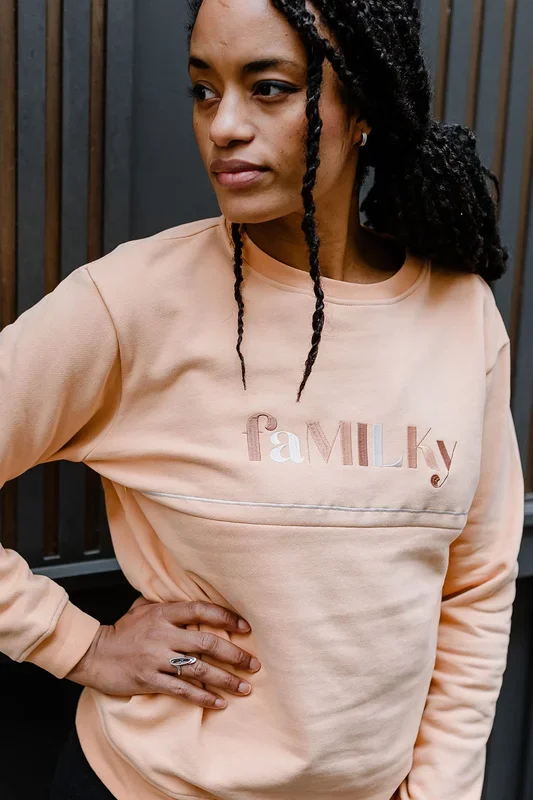 Amningssweatshirt faMILKy aprikos