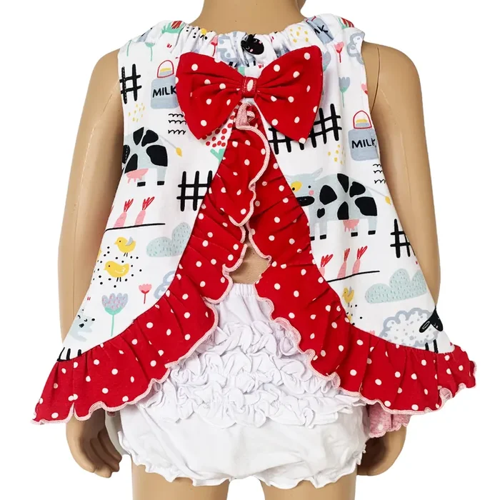 Annloren Baby & Toddler Girls Fun Farm Animal Spring Swing Tank Top
