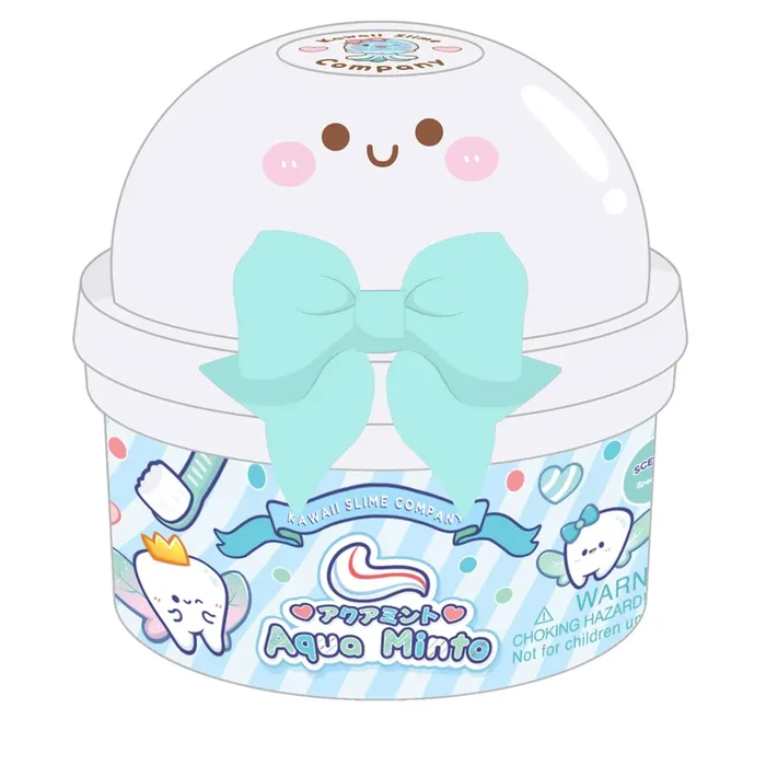 Aqua Minto Glossy Clear Slime