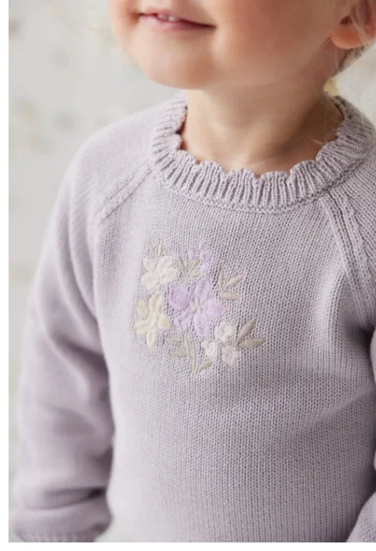 Audrey Knitted Jumper – Starling Goldie Bouquet