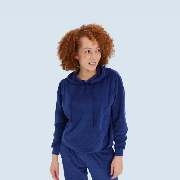 Baba West Navy Organic Cotton Towelling Postnatal Two-piece