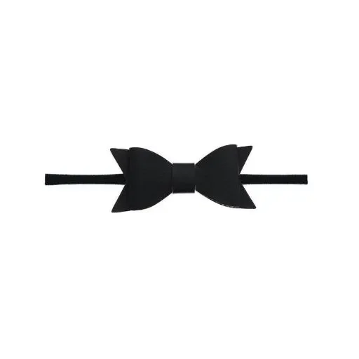 Baby Bling Skinny Leather Bow Tie Headband