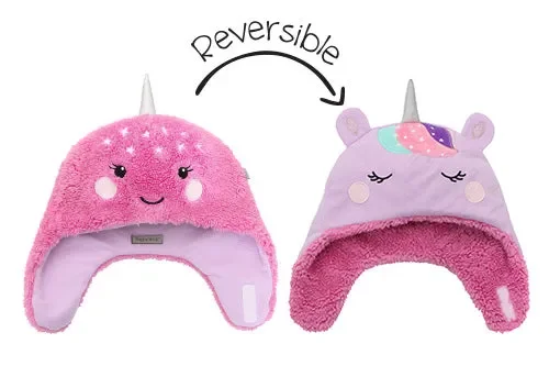 Baby/kids Reversible Sherpa Hat – Unicorn | Narwhal