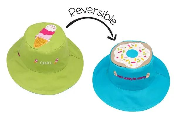 Baby/kids Reversible Sun Hat – Ice Cream | Donut