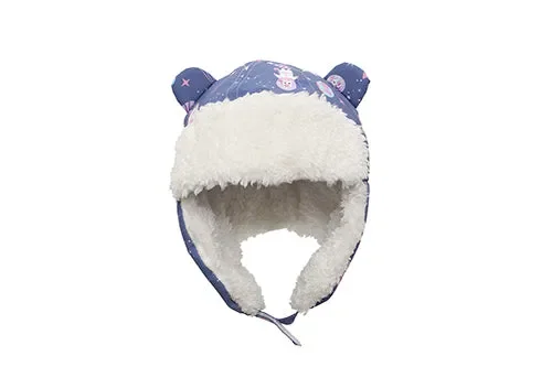 Baby/kids Water Repellent Trapper Hat – Unicorn (indigo)