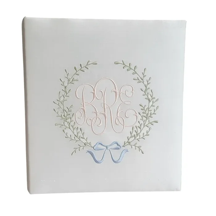 Baby Memory Book – Ivory Silk (w/ Accent)