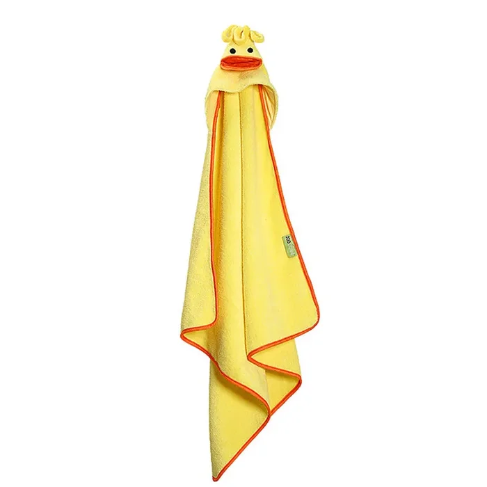 Baby Plush Terry Hooded Bath Towel – Puddles The Duck