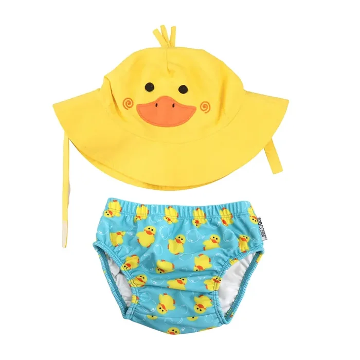 Baby Swim Diaper & Sun Hat Set – Puddles The Duck