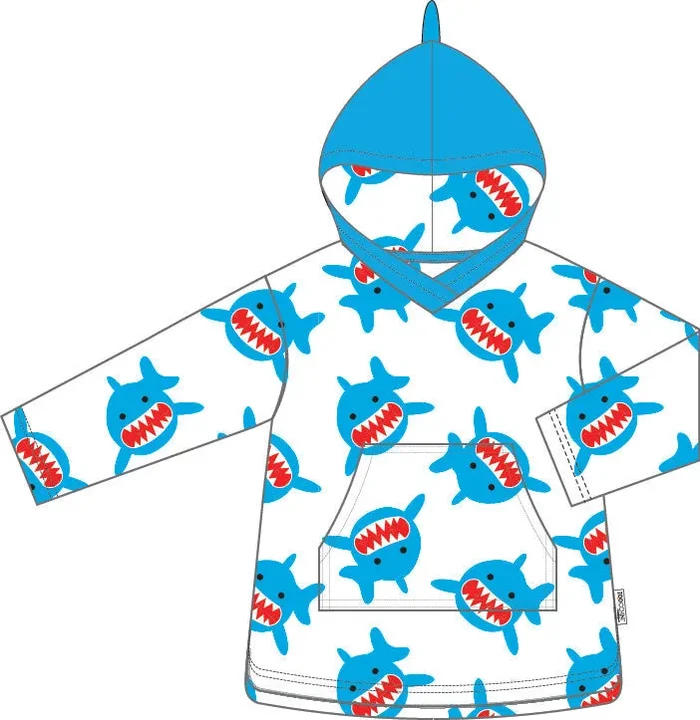 Baby Terry Swim Coverup – Sherman The Shark (new) **pre-order (orders Will Ship In Full Early March ’25)**