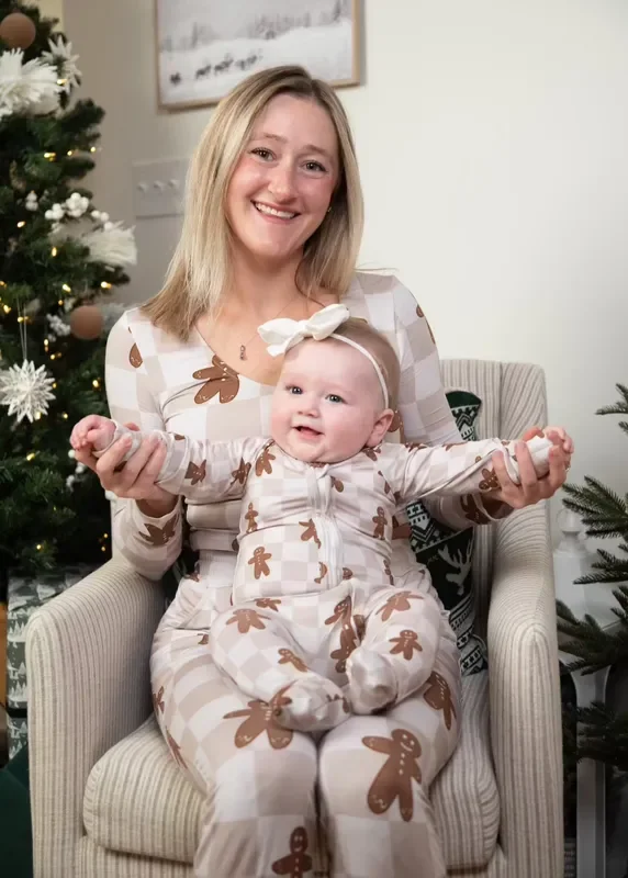Bamboo Baby Christmas Sleepers | Matching Family Holiday Pajamas – Gingerbread