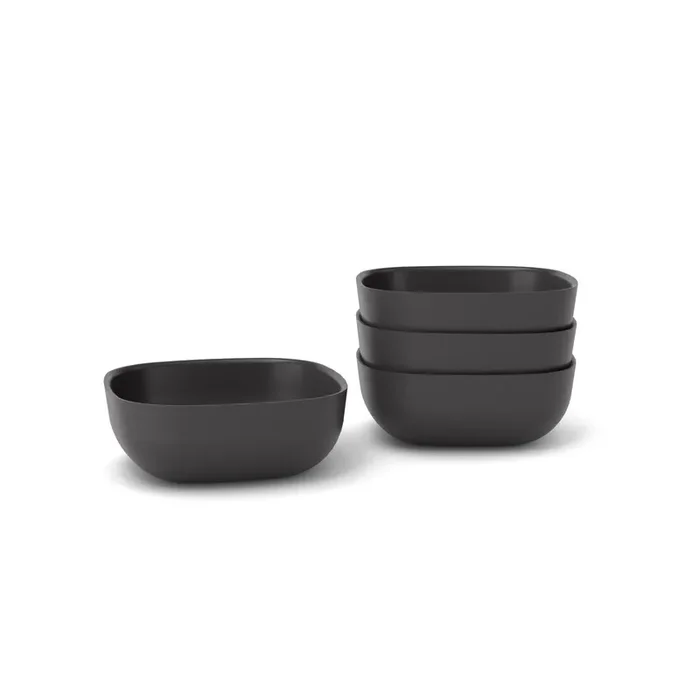 Bamboo Cereal Bowl – 4 Piece Set – Black