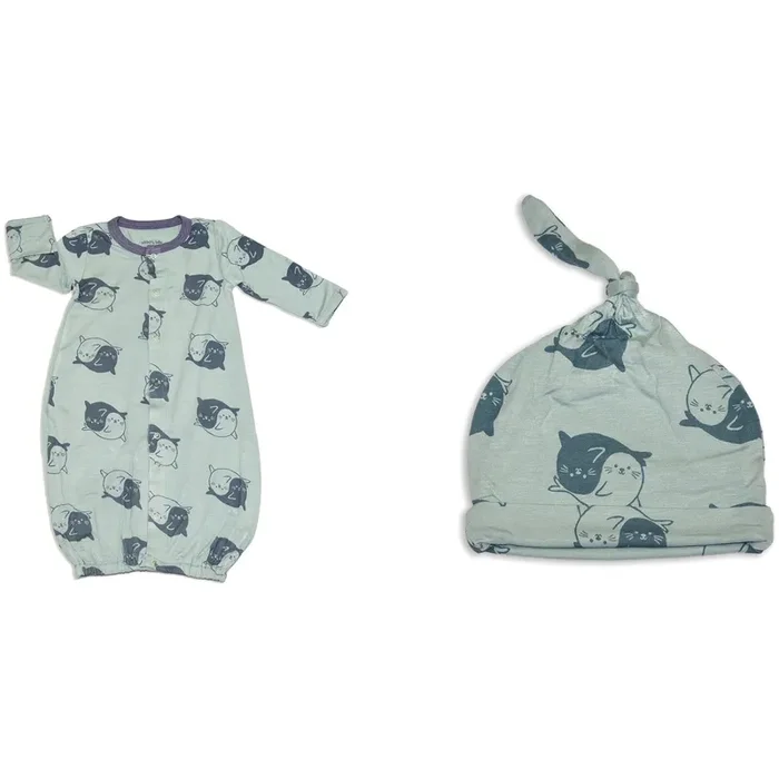 Bamboo Converter Gown (Yin Yang Seals Print)