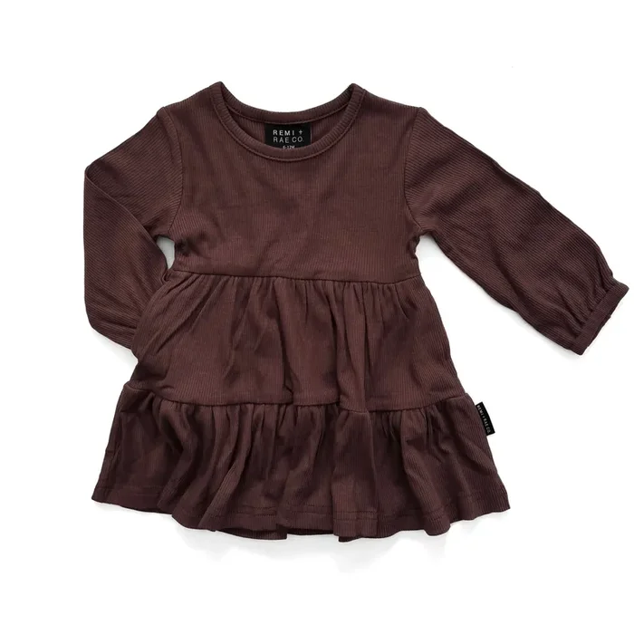 Bamboo Ribbed Dress – Cocoa