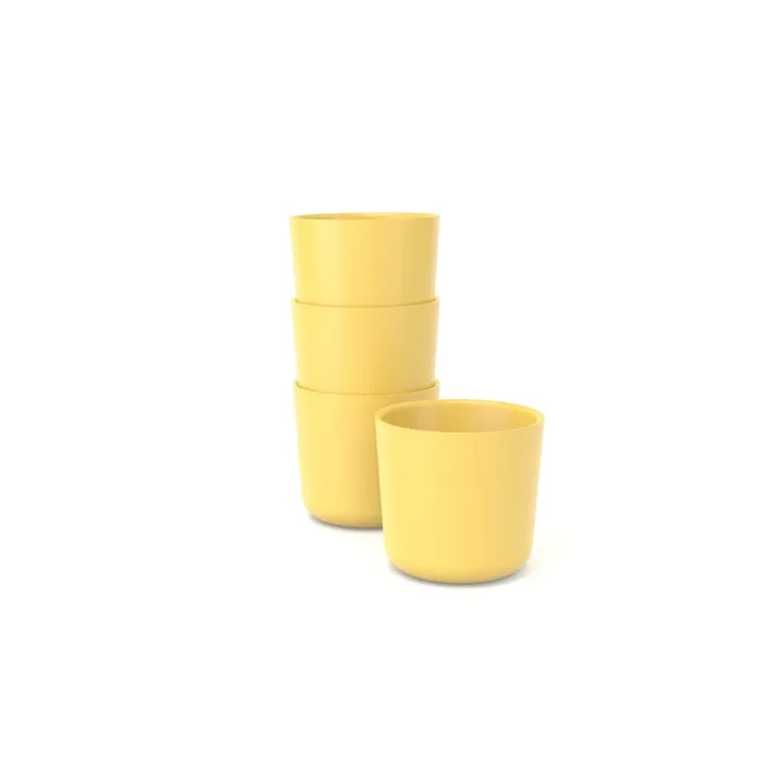 Bamboo Small Cup – 4 Piece Set Lemon