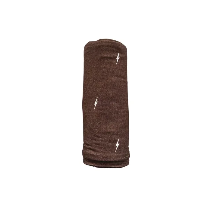 Bamboo Stretch Swaddle – Brown Lightning