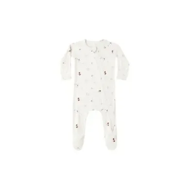 BAMBOO ZIP FOOTIE || WINTER WONDERLAND