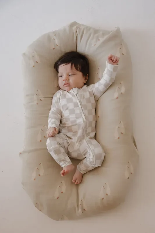 Bamboo Zip Pajamas | Checkerboard